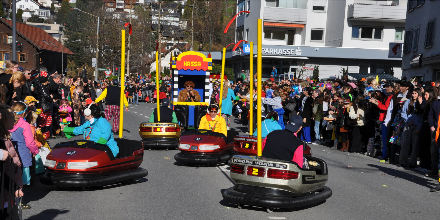 Faschingsumzug in in Dornbirn Haselstauden.